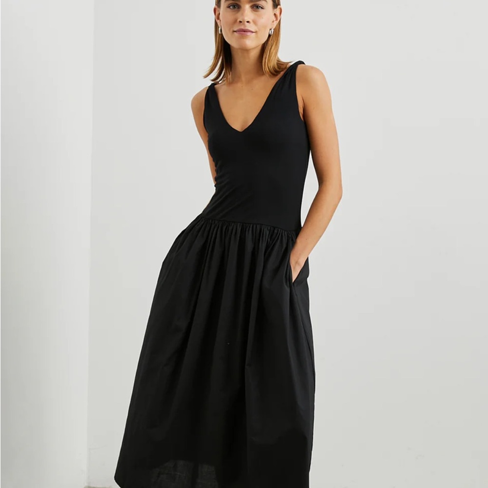 Rails Black Midi Dress